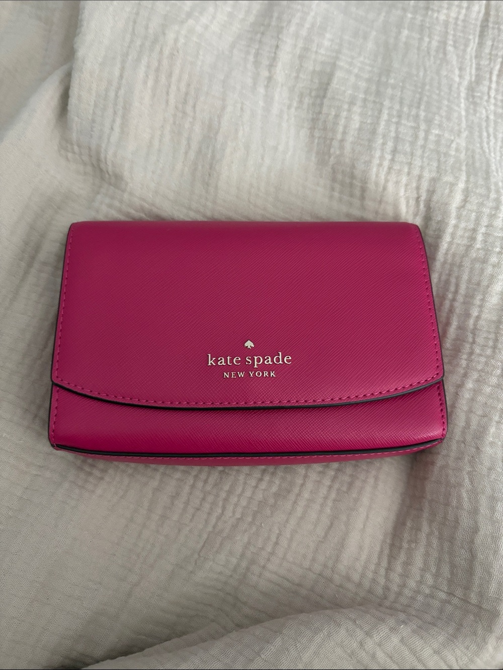 kate spade Hot Pink Leather Crossbody Wallet